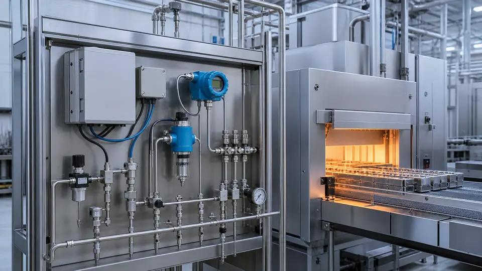 Continuous Atmosphere Brazing Furnace: Nitrogen Purity and Dew Point Control Logic Main Illustration