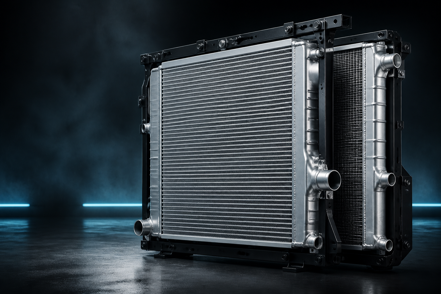 Heavy-duty vehicle aluminum radiator