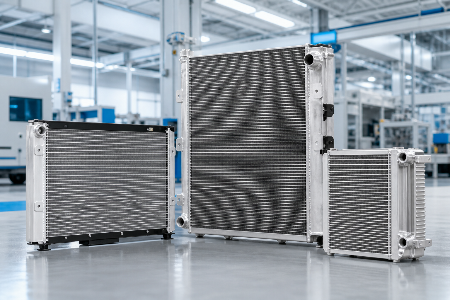 Automotive, heavy-duty and industrial aluminum radiator range